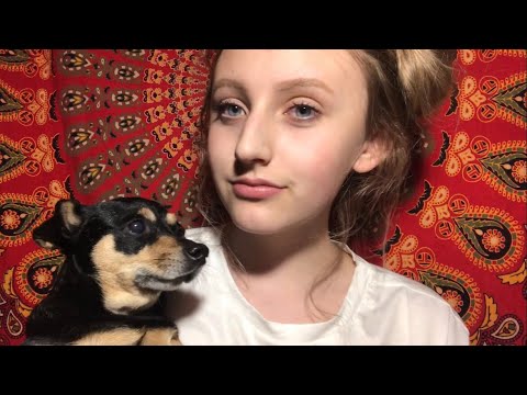 asmr positive affirmations and tracing! ft my dog, piper