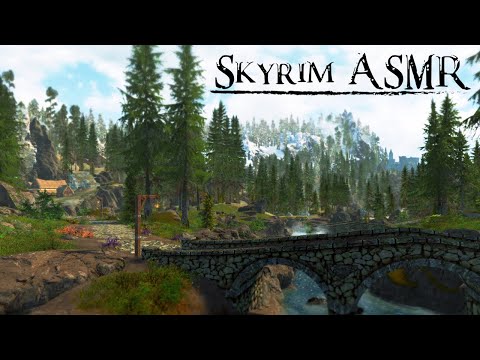 Skyrim ASMR 🏰 Walking in Beautiful Modded Skyrim Together 🛡️ Ear to Ear Whispers