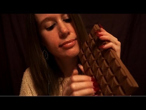 ASMR Tapping and Scratching on Chocolate