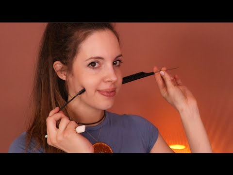 ASMR Coloring Your Hair With Mascara Wand & Color Sheets - Up Close & Scratchy