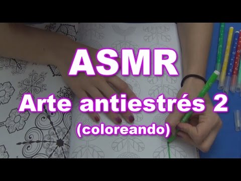 ASMR español arte antiestrés coloreando /no talking/binaural