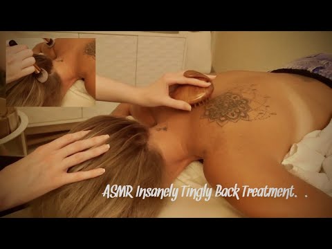 ASMR Tingly Back, Scalp and Nape of Neck scratching, tracing & massaging with Spa Music | No Talking