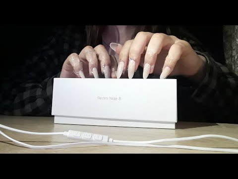 Asmr tapping on boxes with long nails/ no talking