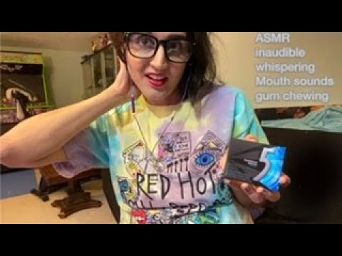 ASMR Gum Chewing Inaudible Whisper (Mouth Sounds) ♡