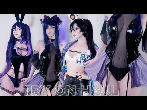 TRY ON HAUL Purple Hot See Through Clothes, Dresses, Transparent Lingerie