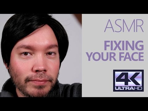 Fixing Your Face! ~ ASMR/Patting/Soft Talking/Fan Sounds/Binaural