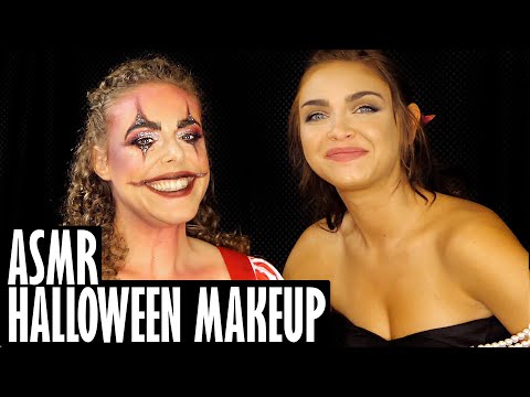 ASMR 🎃 Halloween Makeup Tutorial Peyton & Corrina Rachel 😱 Glamour Clown Makeup