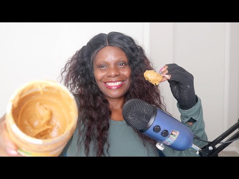 EXTREME TINGLES HONEY ROASTED CREAMY PEANUT BUTTER ON SPOONS ASMR EATING SOUNDS