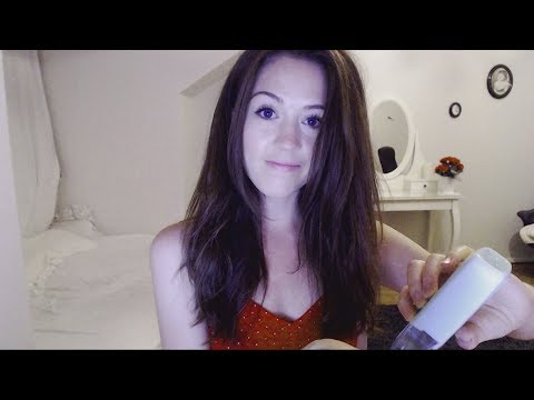 ASMR Swedish whispering and ear lotion massage