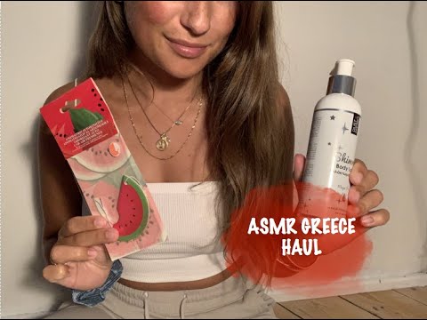 ASMR GREECE HAUL TAPPING AND SCRATCHING WHISPERED