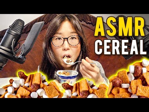 ASMR crunchy cereal (talking, then NO TALKING)