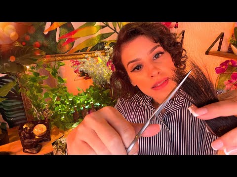 ASMR Steam HAIRCUT ✂️ Removing Limiting Beliefs 🔮 Scalp & Shoulder Massage