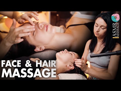 ASMR Face and Hair relaxing spa massage no talking by Anna