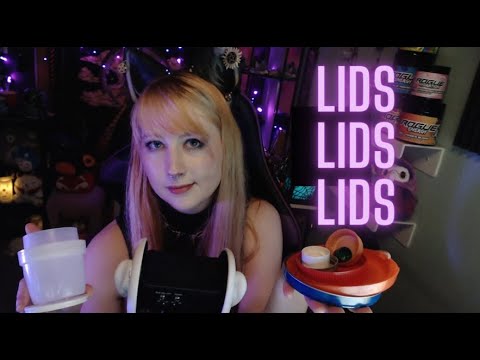 Lids + Caps ASMR - tapping, scratching