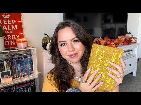 ASMR My Favorite Books 💛 | Book ASMR 📚 | Book Sounds, Tapping, Page Turning, Tracing, Whispering 😴