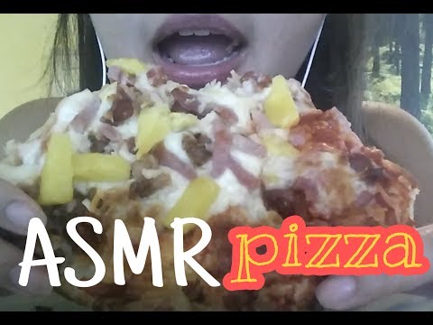 ASMR | Eating sounds | Hawaiian Pizza