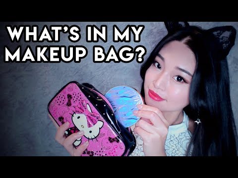 [ASMR] What's in my Makeup Bag? (Whispers & Tapping)
