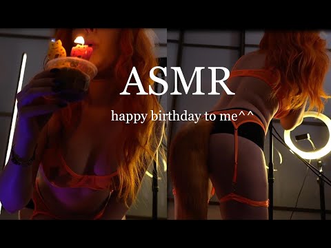 ASMR 🔥 HAPPY BIRTHDAY TO ME and YOU ^^ 3DIO LICKING, EATING EARS