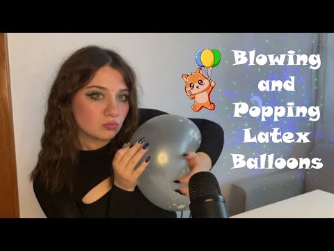ASMR | Inflating And Popping Balloons 🎈💋❤️❤️ Spit Painting Asmr, Bite To Pop