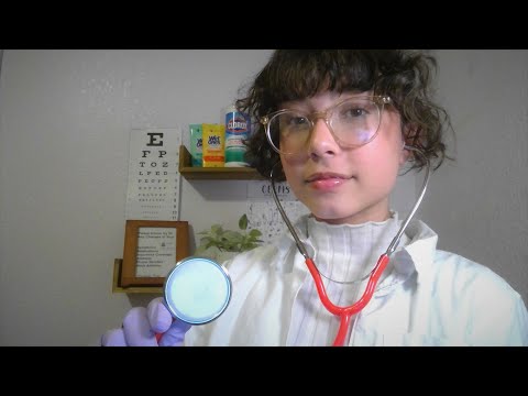 ASMR - Doctor's Checkup (Personal Attention, Hearing + Vision Test, Crinkly Shirt)