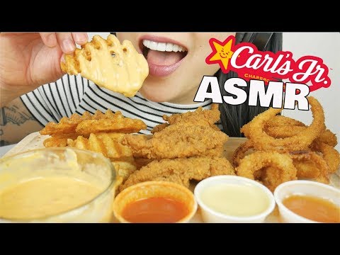ASMR Carl's Jr. *FRIED FOOD (EXTREME CRUNCH EATING SOUNDS) NO TALKING | SAS-ASMR