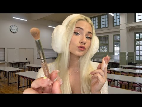 ASMR Eastern European Exchange Student Does Your Makeup in Class (Accent, Roleplay)