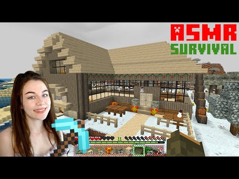 Minecraft Survival ASMR | Part 4 | Christmas Decorations and Whispers :)