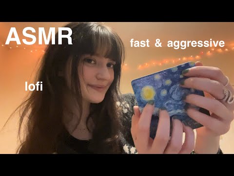ASMR ~ Lofi Fast, Aggressive & Random Triggers! (Tapping, Scratching)