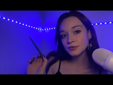 ASMR Tracing Your Face ✨(Upclose visuals, Intense mouth sounds)