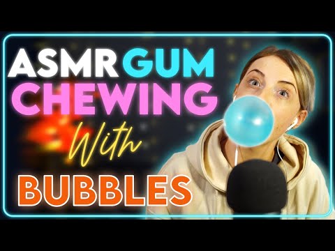 [ASMR] Gum Chewing | Bubble Blowing | Gentle Whispers !!