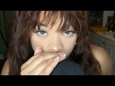 ASMR Whispers , Mouth Sounds , Hand Movements | Mic Triggers