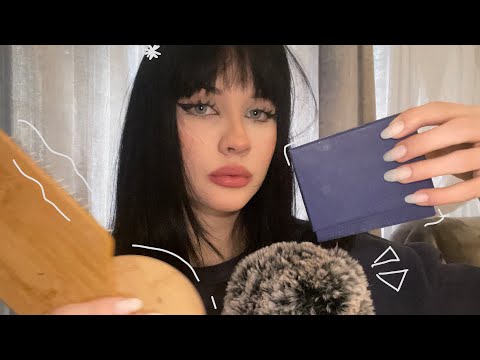 ASMR | fast and aggressive tapping and scratching (texture sounds)