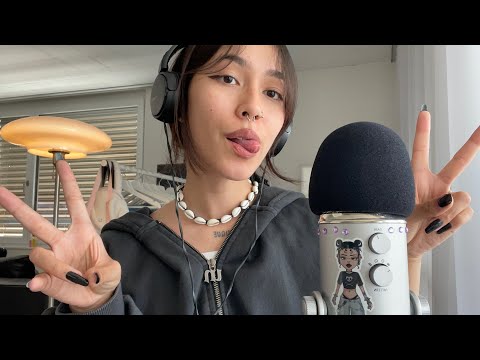 ASMR ☆ TINGLY MIC TRIGGERS (crispy scratching, mouth sounds,…..)
