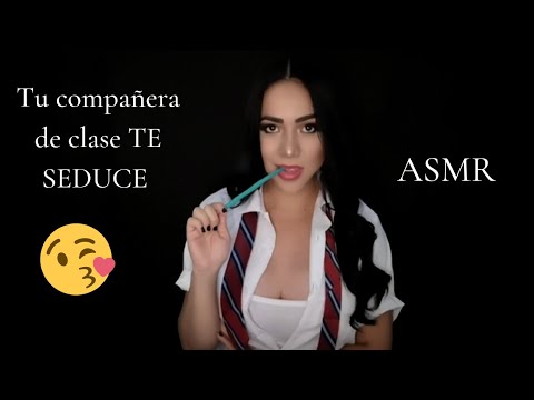 ASMR ♥️TU NUEVA COMPAÑERA DE CLASE TE COQUETEA /❤️❤️ROLEPLAY en ESPAÑOL❤️❤️❤️