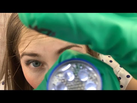 ASMR// Worst Reviewed Face Examinist in Your City// Accent+ Gloves+ Light+ Personal Attention//