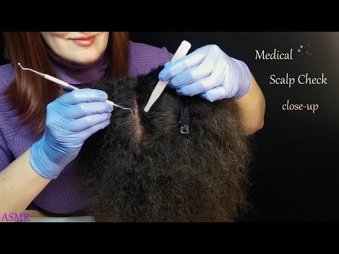 ASMR Medical Scalp Check on Afro Hair (No Talking)