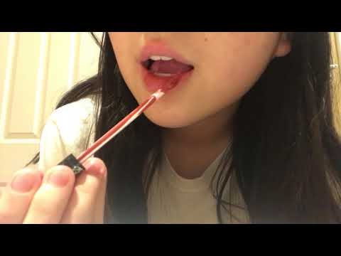 ASMR lipstick application | mouth sounds