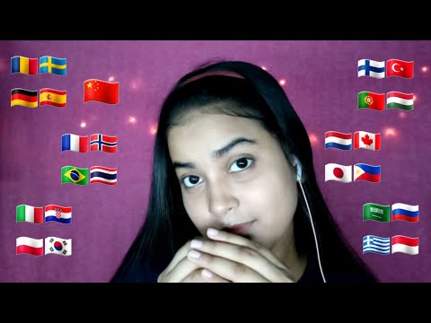 ASMR whispering *By the Way* in 30+ Different Languages