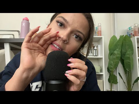ASMR| TONGUE AND FINGER FLUTTERING-LONG NAIL TAPPING & MIC SCRATCHING