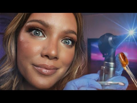 ASMR Cleaning Your Sticky Ears Thoroughly👂🧼 Otoscope Inspection, Inner and Outer Ear Cleaning🧤
