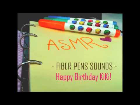 ●ASMR●Fiber pen sounds●Happy birthday Kiki ☼ Multi-layered-humming