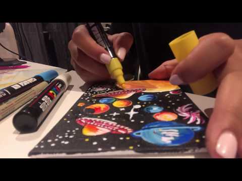 ASMR real time painting | marker lid sounds