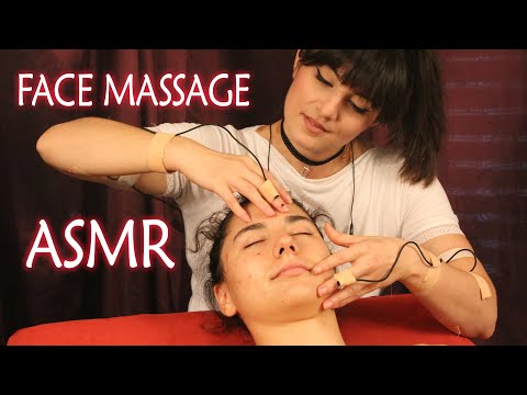 ASMR Gentle Face Massage with Microphones on Fingers