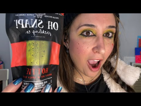 Hottie Pickles XX Spicy 🌶 ASMR Eating Sounds