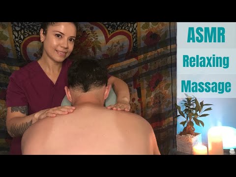 ASMR MASSAGE | Relaxing Back + Neck + Shoulder + Scalp Treatment at the Spa (Personal Attention)