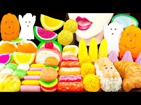 【ASMR】CUTE GUMMY & MARSHMALLOW 🧡 GUMMY SUSHI,HAPPY HIPPO,PEEPS MUKBANG 먹방 EATING SOUNDS NO TALKING