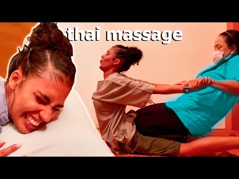 ASMR: Relaxing THAI HERBAL COMPRESS MASSAGE with CRAZY STRETCHES!