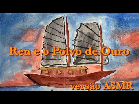 ASMR Caseiro & Pintura | Conto: Ren e o Polvo de Ouro | ASMR Painting