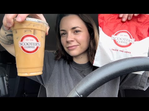 ASMR • Scooter’s Mukbang 🥤 (Breakfast Sandwich & Caramel Iced Coffee)