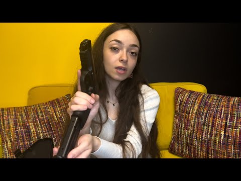 ASMR Gun Shop Store Role Play Intense Sounds For Sleep & Relaxation with Whispering and Tapping